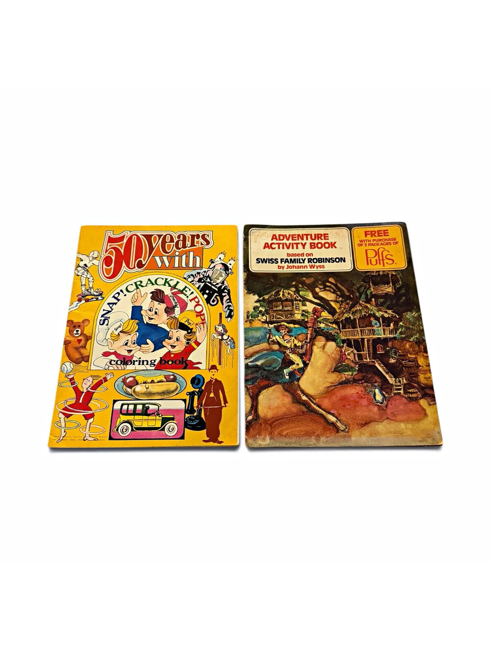 Vintage Snap Crackle Pop & Swiss Family Robinson Books